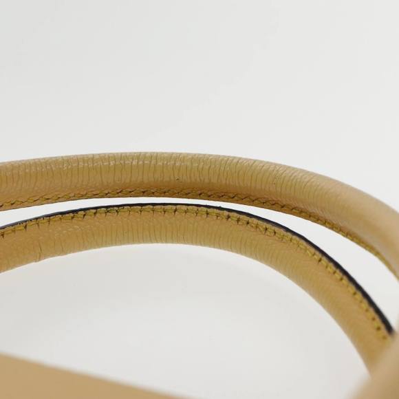 CELINE Hand Bag Leather Yellow Gold Auth 94782 - Picture 8 of 16